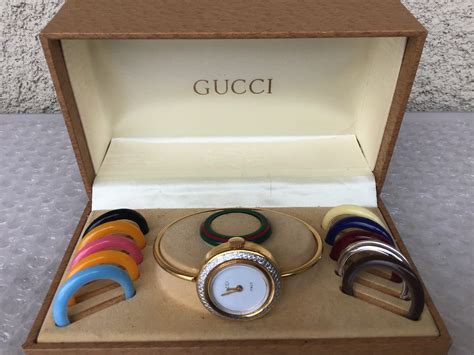 vintage gucci bangle|gucci bangle watch with bezels.